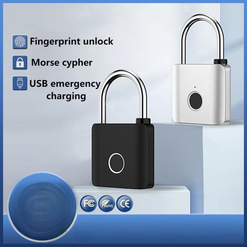 Kadonio Small Fingerprint Intelligent Padlock Set Wholesale Digital Biometric Automatic Locker Electric Smart Pad Lock