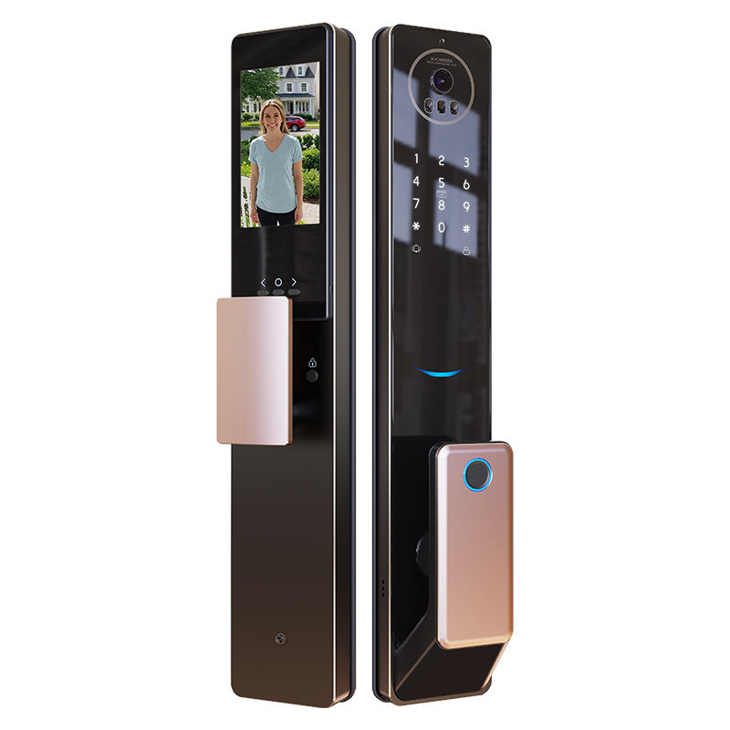 Door Smart Lock Tuya Wifi Biometric 3D Face Recognition Fully Automatic Waterproof With Camera And Fingerprint For Front Door