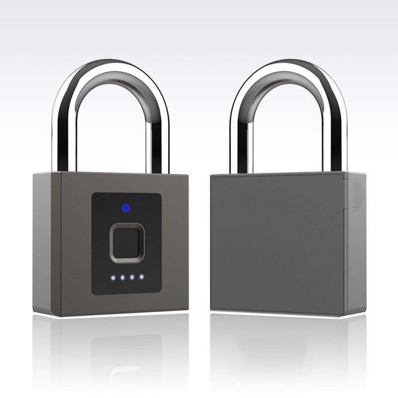 High Quality Smart Small Padlocks with Fingerprint Metal Waterproof Smart Padlock Finger Print Pad Locks YL-P9BF