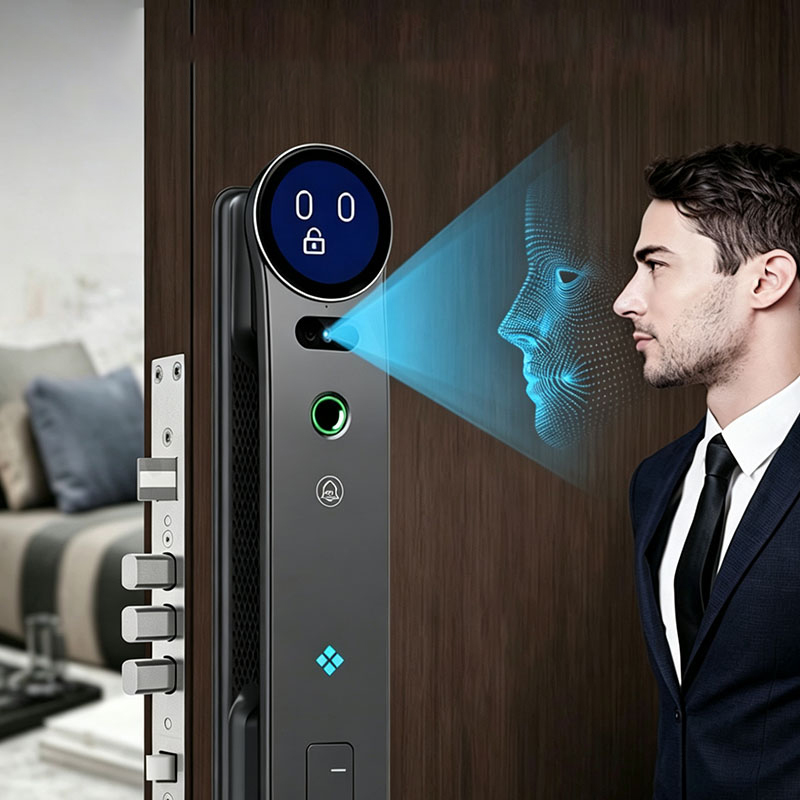3D Face Recognition Smart Home Door Lock Tuya Wifi Smart Fingerprint Cerradura Inteligente Digital Safe Door With Camera Lock