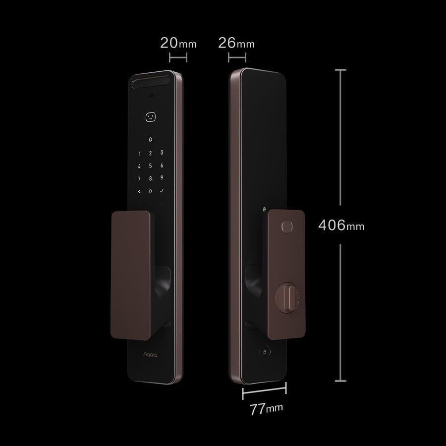 3D Face Recognition Smart Door Lock with Apple Home Key Automatic Deadbolt Bluetooth for Applehome HomeKit Security Lock
