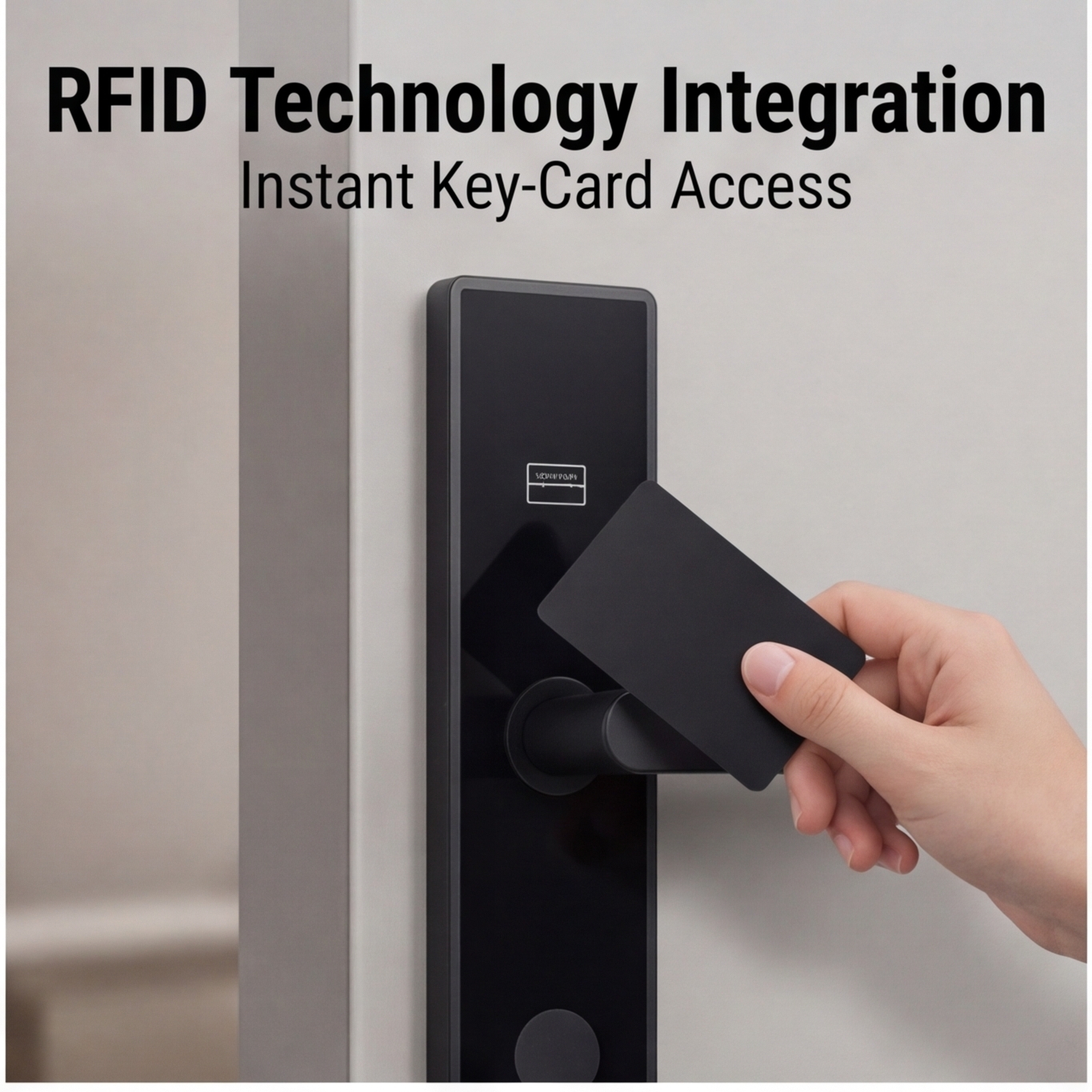 Smart Hotel Door Lock RFID Card Keyless Entry Electronic Hotel Lock for Apartment Motel Resort