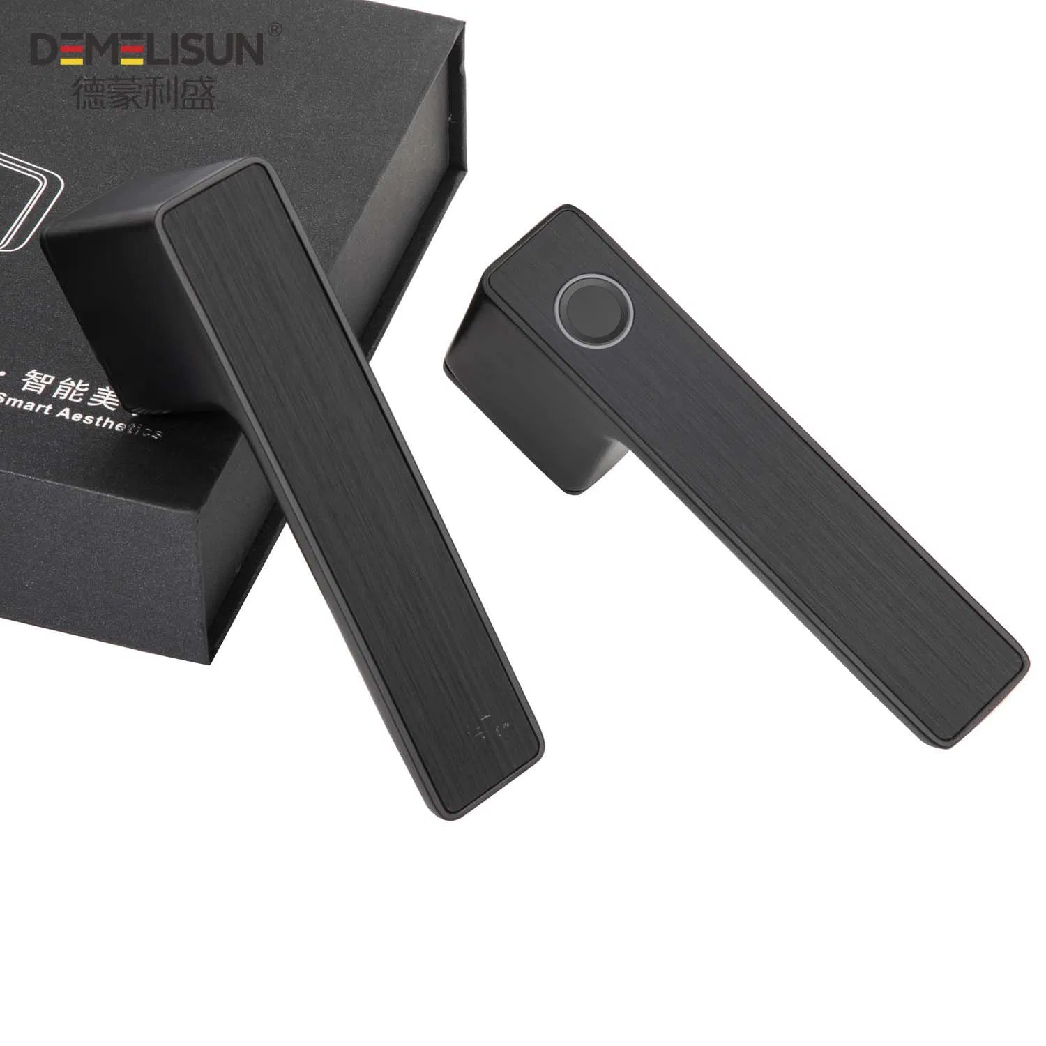 Nordic Office Entry Lever Smart Gate Biometric Fingerprint Security Smart Rim Door Locks