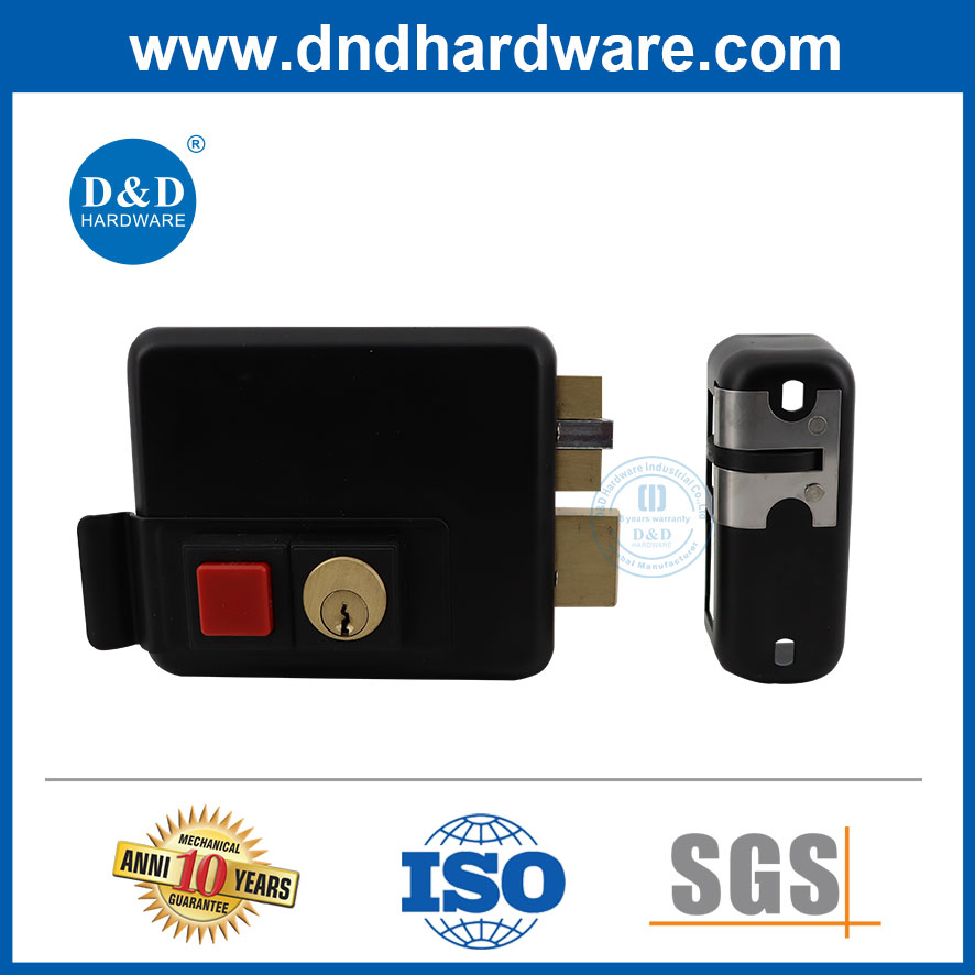 Electric Smart Rim Lock Anti-Theft Single Cylinder Rim Door Lock for Home