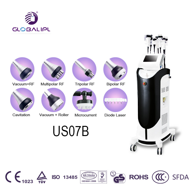 8 in 1 Slimming Machine Vacuum Cavitation+RF+Lipo Laser+Ultrasonic Weight Loss Slimming Machine