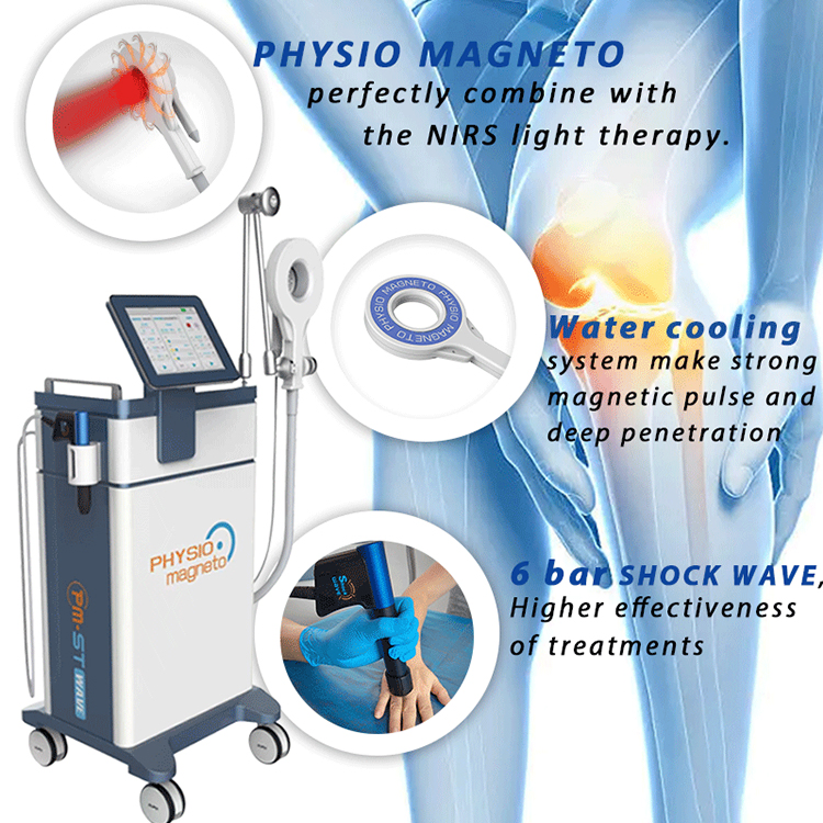 Professional Magnetic Magnetoterapia Shock Wave Red Light Magneto Therapy ED Joint Pain Relief Bone Magnetotherapy Shockwave Infrared Physiotherapy Machine