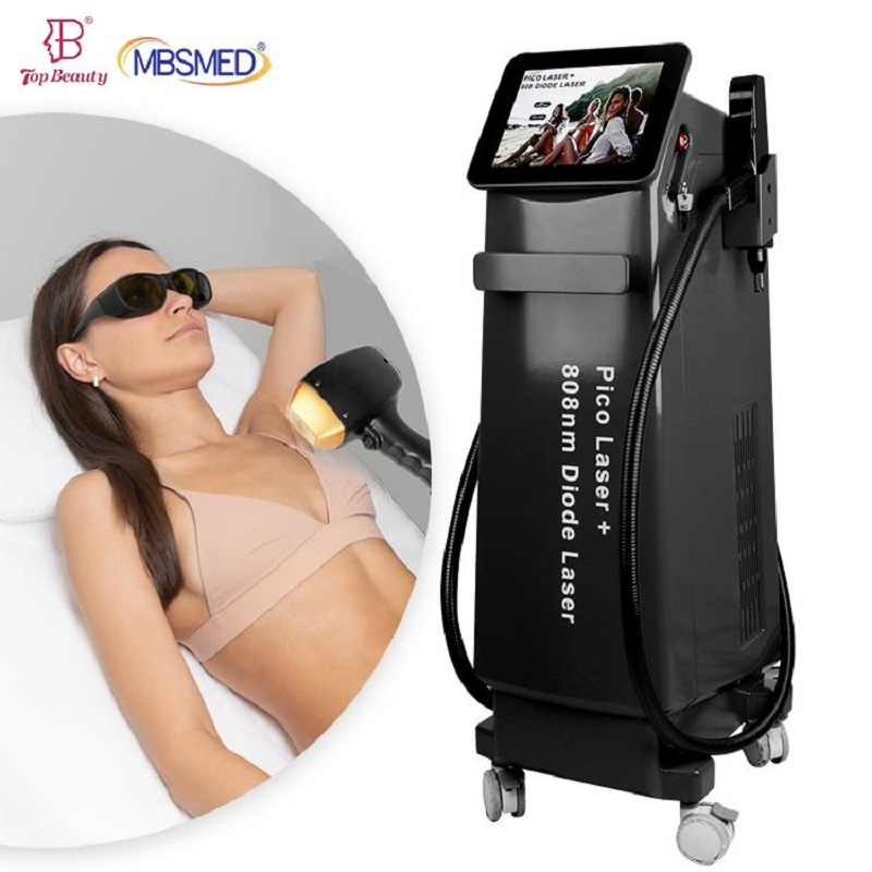 Multifunctional 1064nm/755nm/808nm Diode Laser ND YAG Laser Machine for Tattoo &amp; Hair Removal