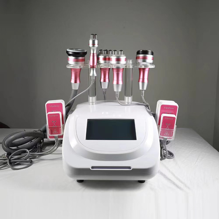 Portable 6 in 1 40K Cavitation RF Vacuum Body Contouring Slimming Machine for Weight Loss