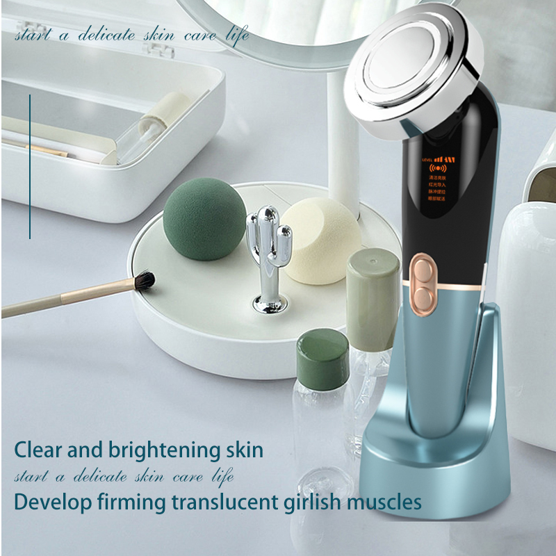 [Zsm] Mini Blue Multifunctional RF Red Light Anti-Aging Skin Tightening Handheld Beauty Device