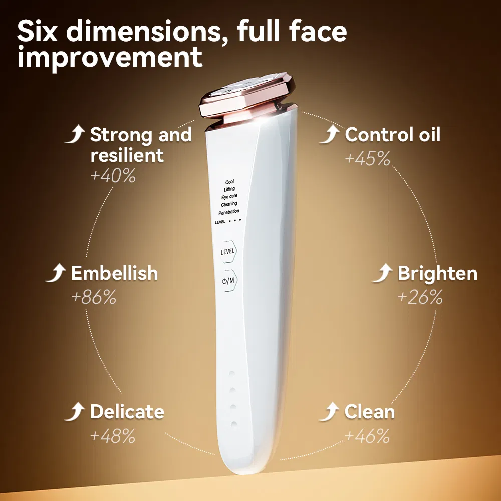 Multifunction Mini Beauty Device RF EMS Microcurrent Red Light Therapy Anti-Aging Skin Care Tightening Rejuvenation Facial Massager Equipment
