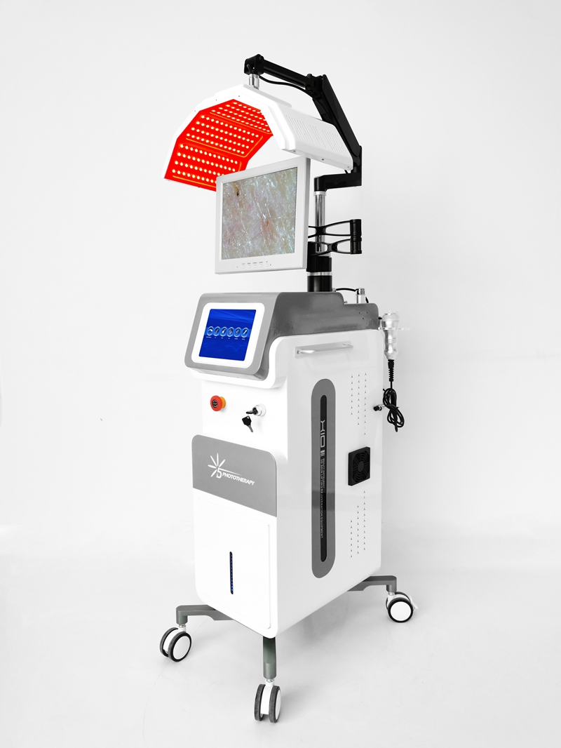 10 in 1 Multifunctional Acne Treatment Facial Device LED PDT Light Therapy Machine Mestherapy RF Skin Analyzer