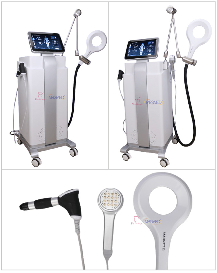 Professional 3-in-1 Shockwave Therapy+Emtt/Pemf Magneto Therapy+Near-Infrared Laser Machine Sports Injury Rehabilitation Equipment