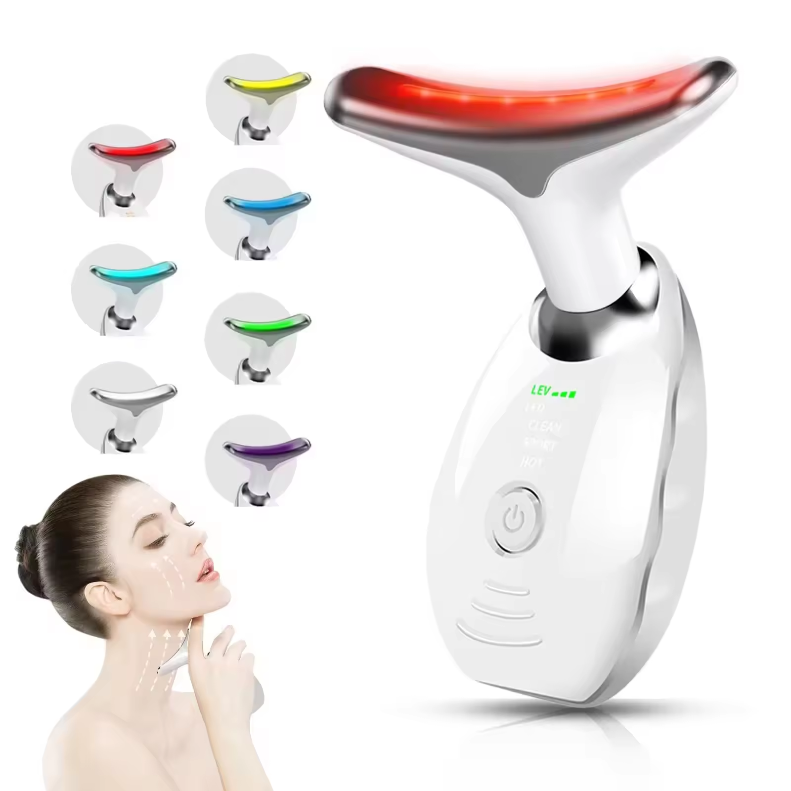 7 Color Mini Face Massager Anti-Aging Wrinkle Remove Face Neck Lifting Massager Therapy Microcurrent Face Lifting Machine