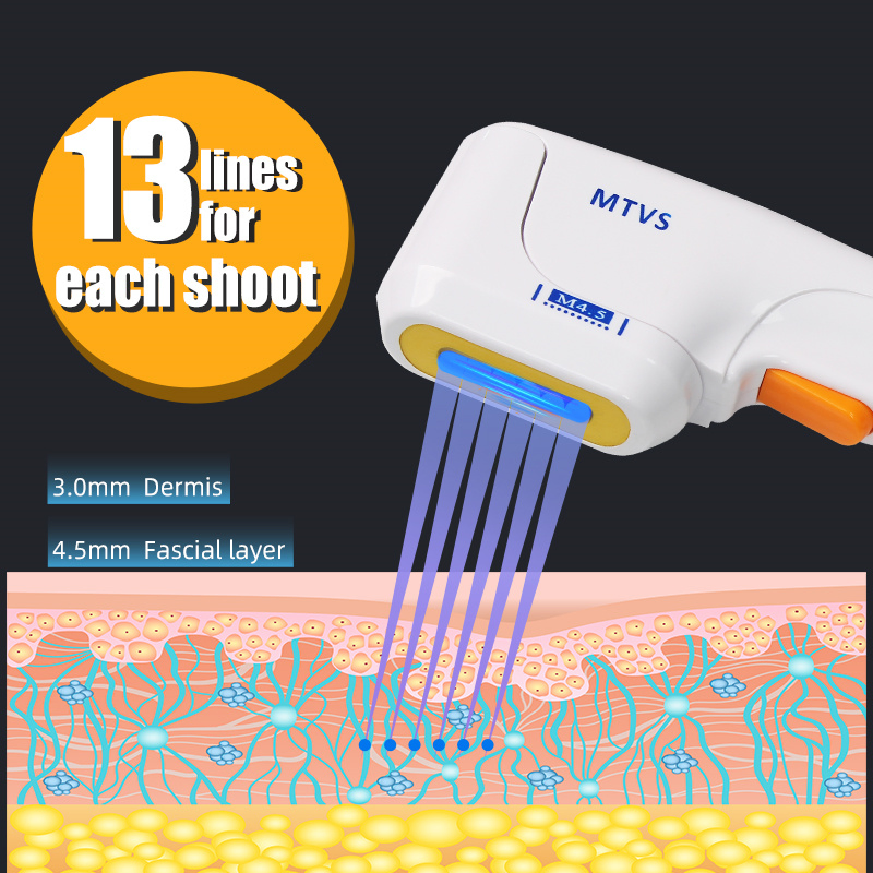 Hifu 7D Machine Skin Lifting 7D Anti Aging Skin Tightening Machine Wrinkle Remover Machine High Intensity Focused Ultrasound