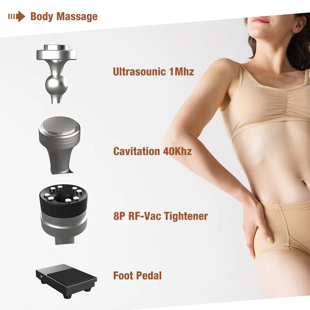5 in 1 Body Shaping Cavitations Machine 40kHz Slim Fat Cavitations Machine S Shape Body Sculpting Machine