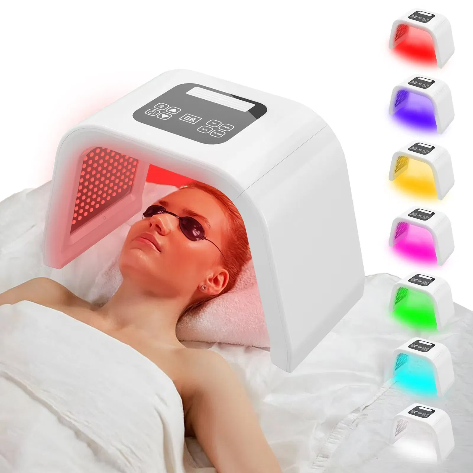 Super 5D 7 Color Oxygen Spray Spectrometers Facial Care Skin Rejuvenation PDT LED Light Therapy Machine