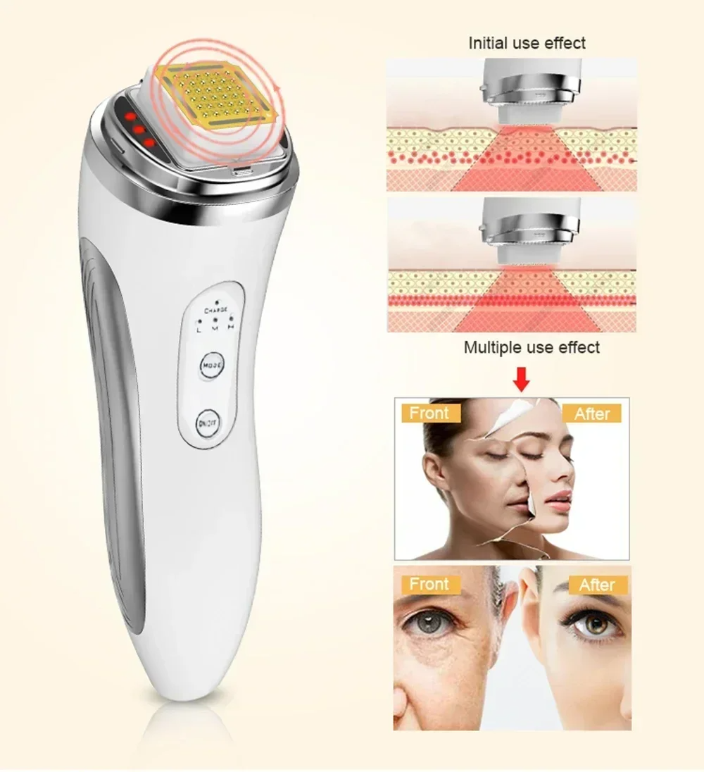 Portable R F Microcurrent Face Lifting Massager for Skin Firming, Tightening and Anti-Aging Facial Treatment Device