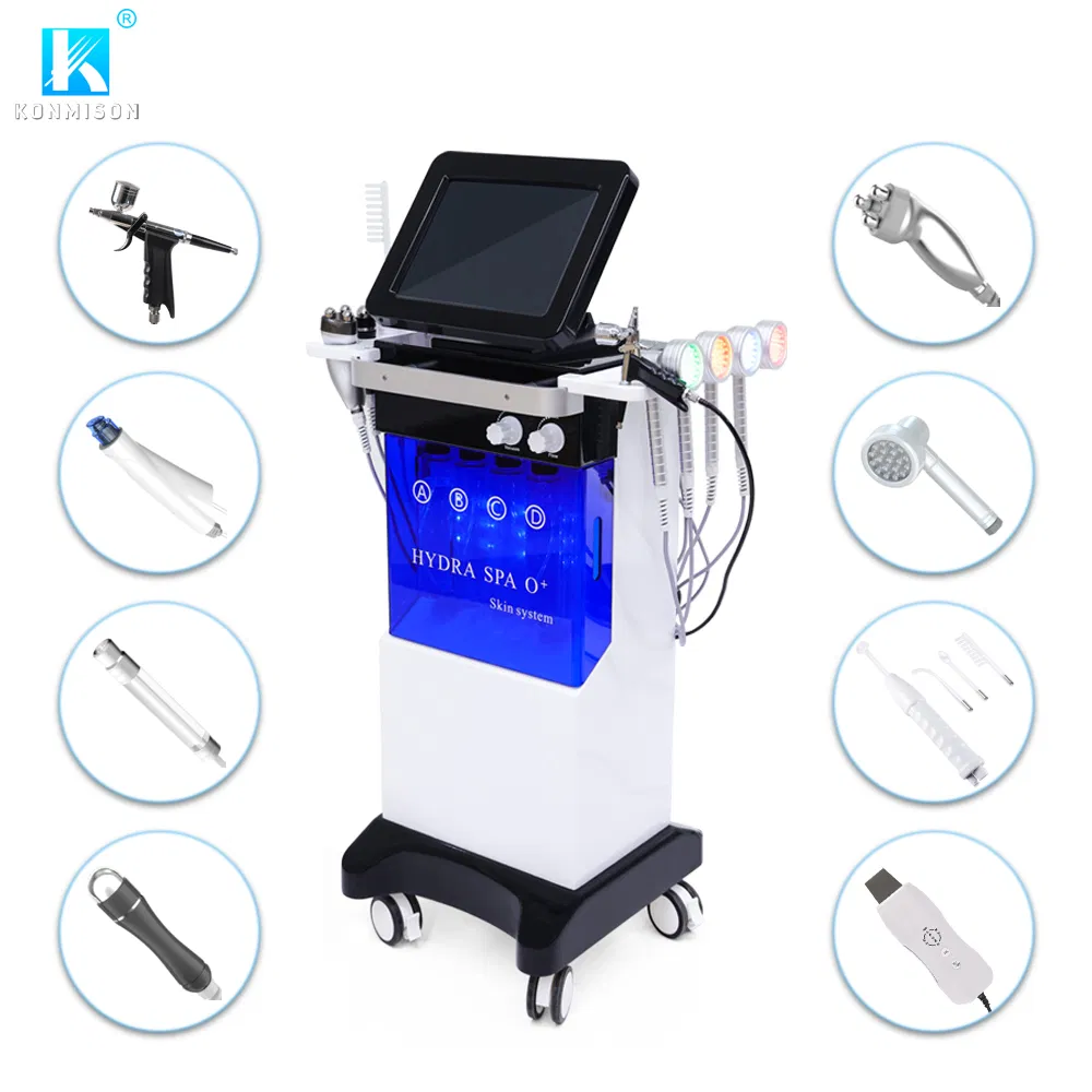 11 in 1 Wrinkle Remover Oxygen Hydro Diamond Microdermabrasion Hydra Water Aqua Crystal Micro Dermabrasion Peeling Facial Machine for Skin Peeling