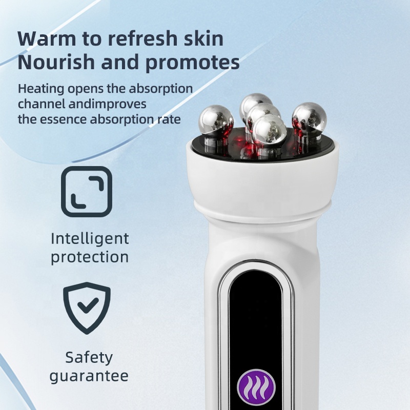 Professional Home Facial Microcurrent Skin Lifting Tightening Electric Roller Ball Massager Face Lifting Beauty Device Rotator