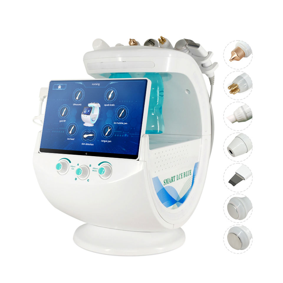 7 in 1 Smart Ice Blue Oxygen Facial RF Aqua Skin Dermabrasion Hydr Machine