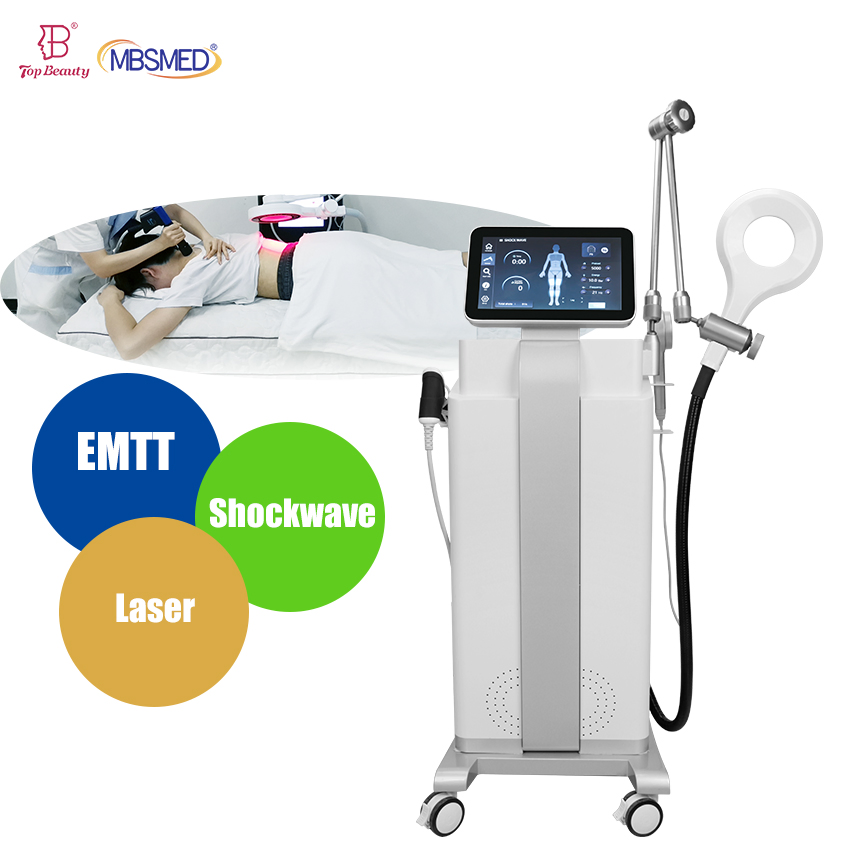 Professional 3-in-1 Shockwave Therapy+Emtt/Pemf Magneto Therapy+Near-Infrared Laser Machine Sports Injury Rehabilitation Equipment