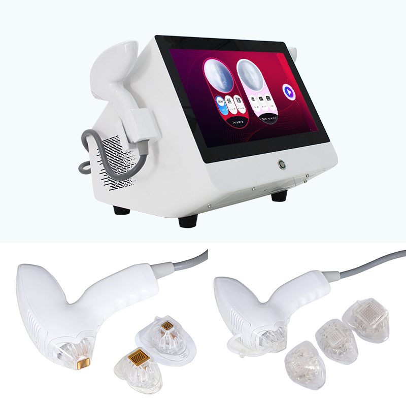 Portable 2 in 1 RF Micro Needling Device with Ice Hammer Skin Tightening Pore Shrinking