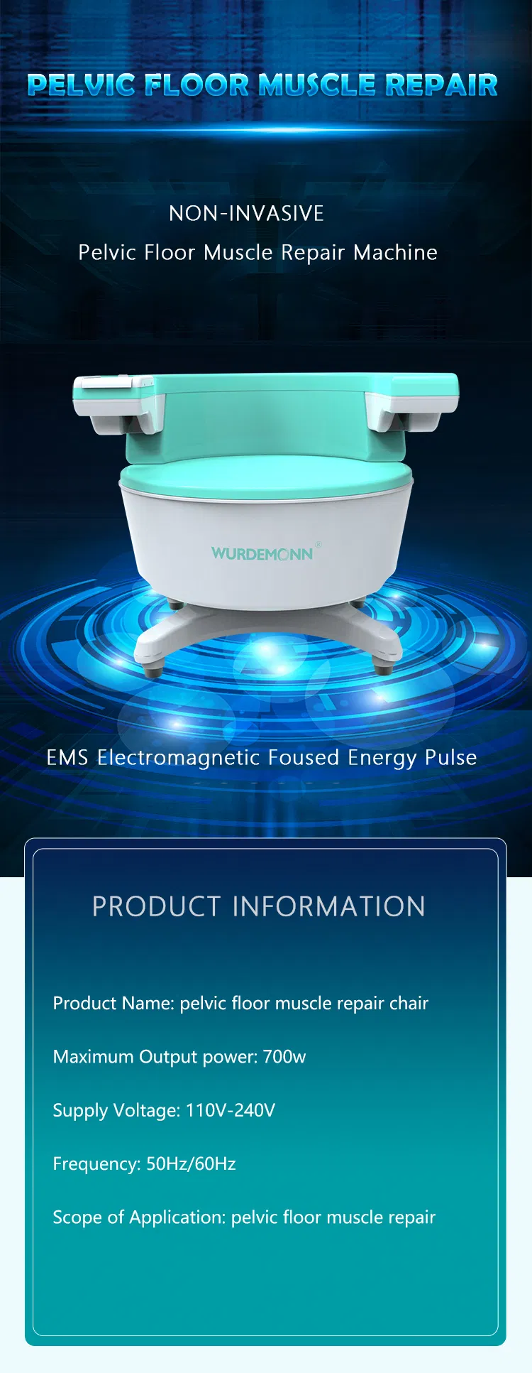 EMS Pelvic Floor Chair Stimulator