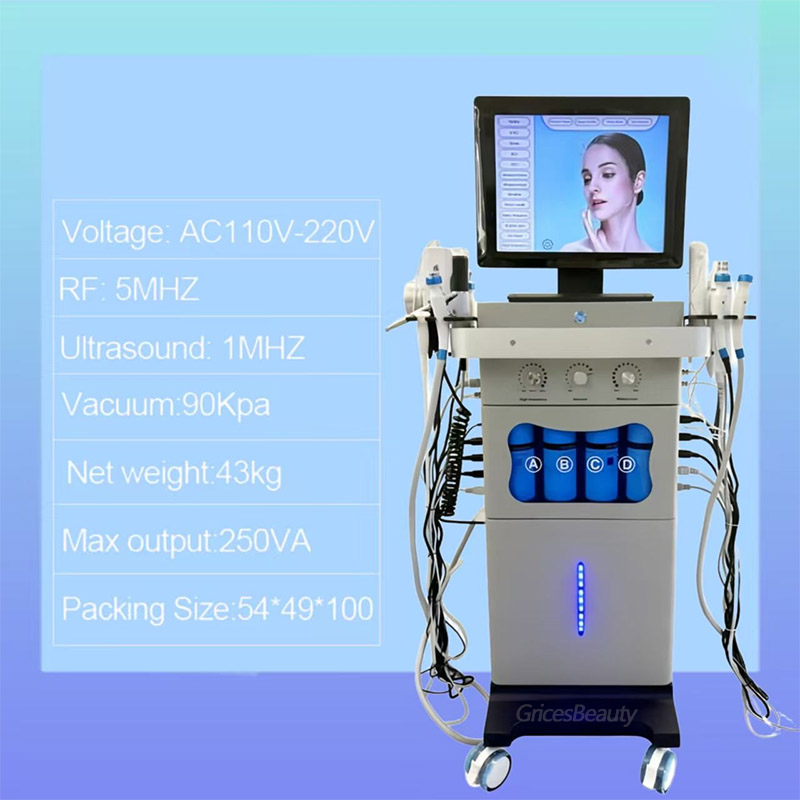18 in 1 Water Peeling Facial Machine Deep Cleansing Blackhead Removal Skin Tightening Oxygen Infusion Beauty Equipment for Salon