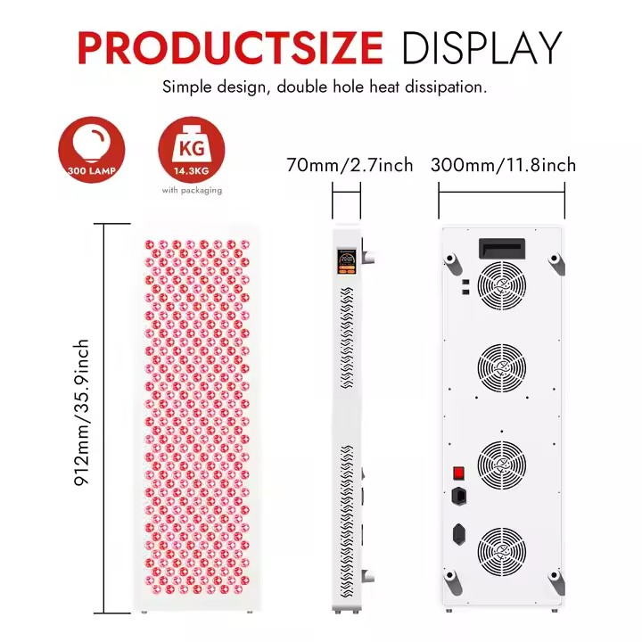 PDT LED High Power1500W Red Light Therapy Panel with Mobile Stand