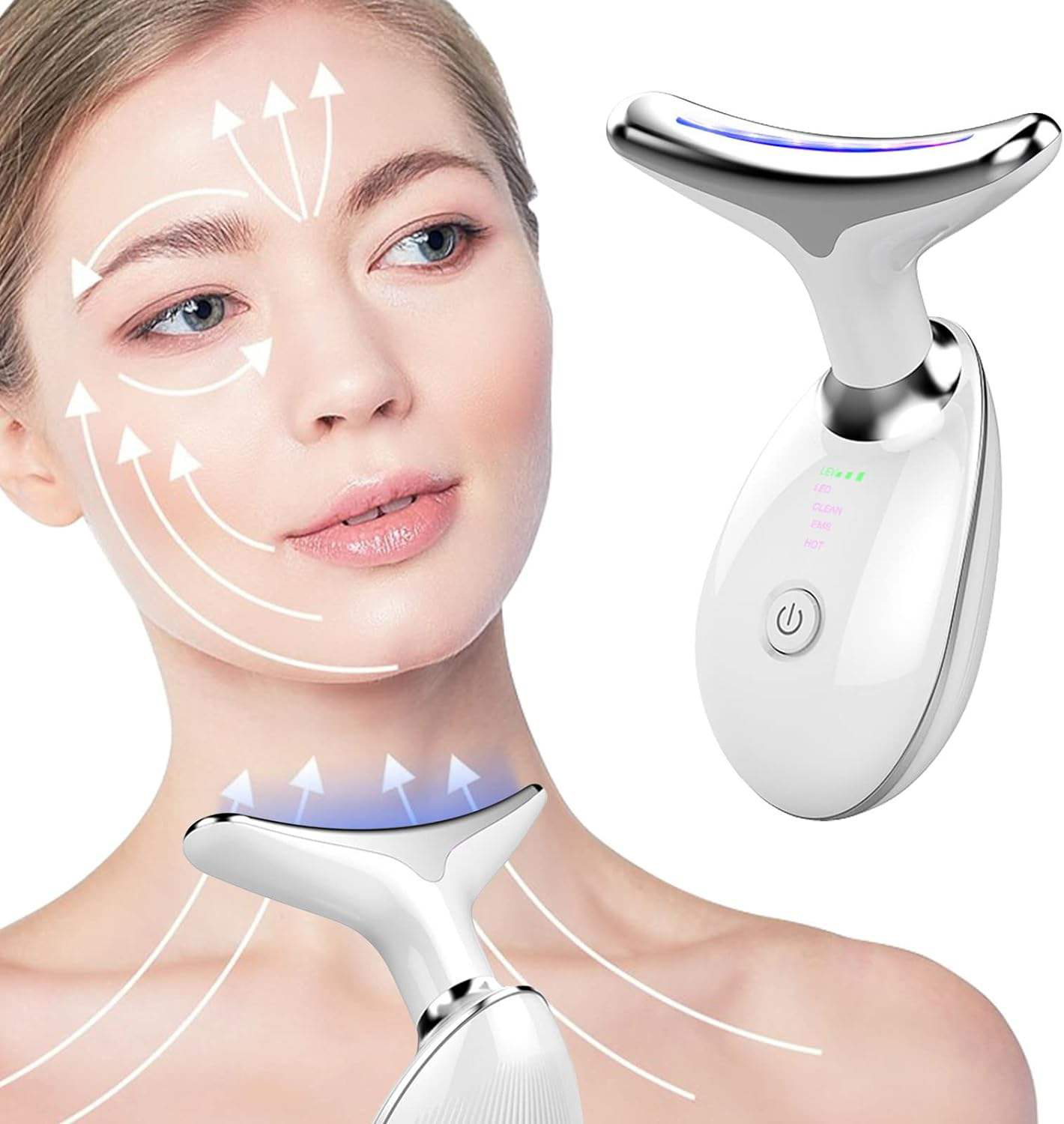 Multifunction Face Neck Lifting Massager Skin Care Wrinkle Remover With Vibration with 3/7 Color