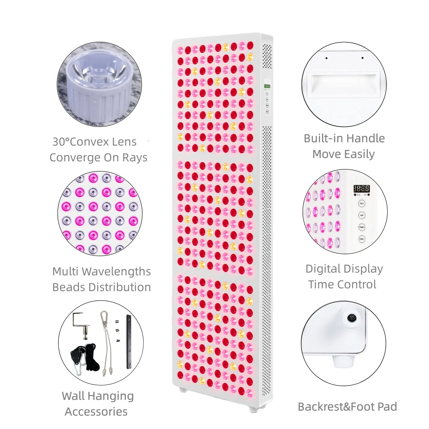Azure 510K OEM/ODM Salon Sauna Use Beauty Tools Full Body Face Beauty Skin Care Infrared Device PDT Machine LED Red Light Therapy Panel Al1500 011606