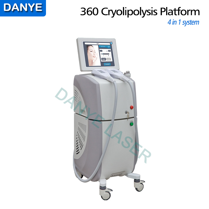 360 Cryolipolysis RF Ultrasonic Cavitation Body Slimming Face Skin Tightening Machine