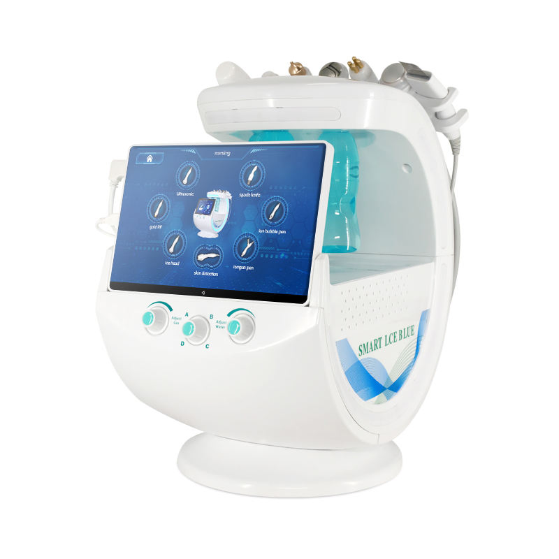 7 in 1 Smart Ice Blue Oxygen Facial RF Aqua Skin Dermabrasion Hydr Machine