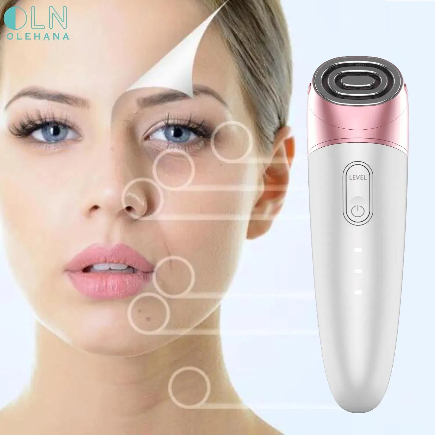 Home Mini 5in1 Radio Frequency Massager Skin Care Face Tightening Lifting Machine RF EMS LED Skincare Beauty Device