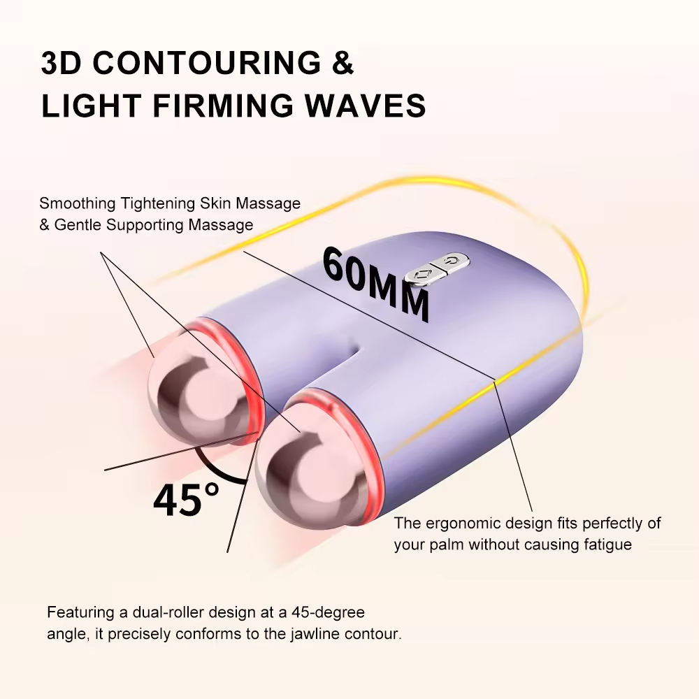 New Beauty Device Face Lift up Skin Tighten Firming Heated Microcurrent Mini Facial Skin Toning Device