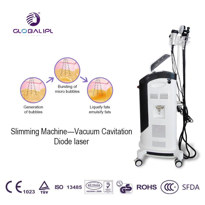 8 in 1 Slimming Machine Vacuum Cavitation+RF+Lipo Laser+Ultrasonic Weight Loss Slimming Machine