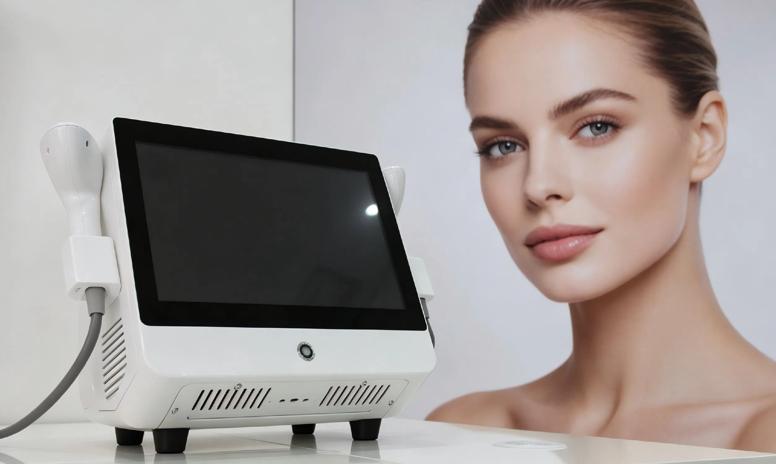 Portable 2 in 1 RF Micro Needling Device with Ice Hammer Skin Tightening Pore Shrinking