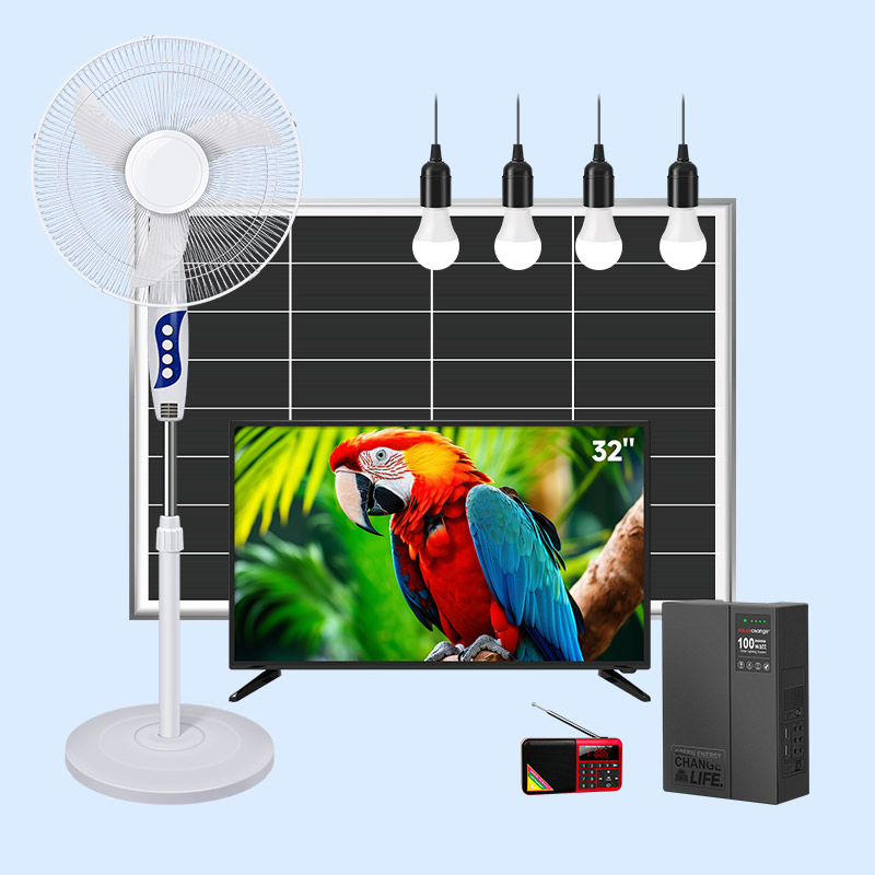 Portable Solar Kit with Panels and Accessories for Camping