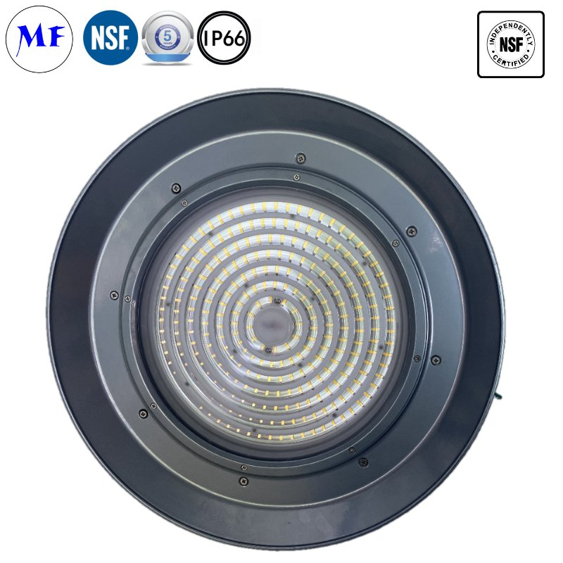 OEM ODM Corrosion Resistance 50W 100W 200W 150lm/W IP66 Waterproof NSF Foodie Highbay Light LED NSF High Bay Food Light for Food Processing Industry