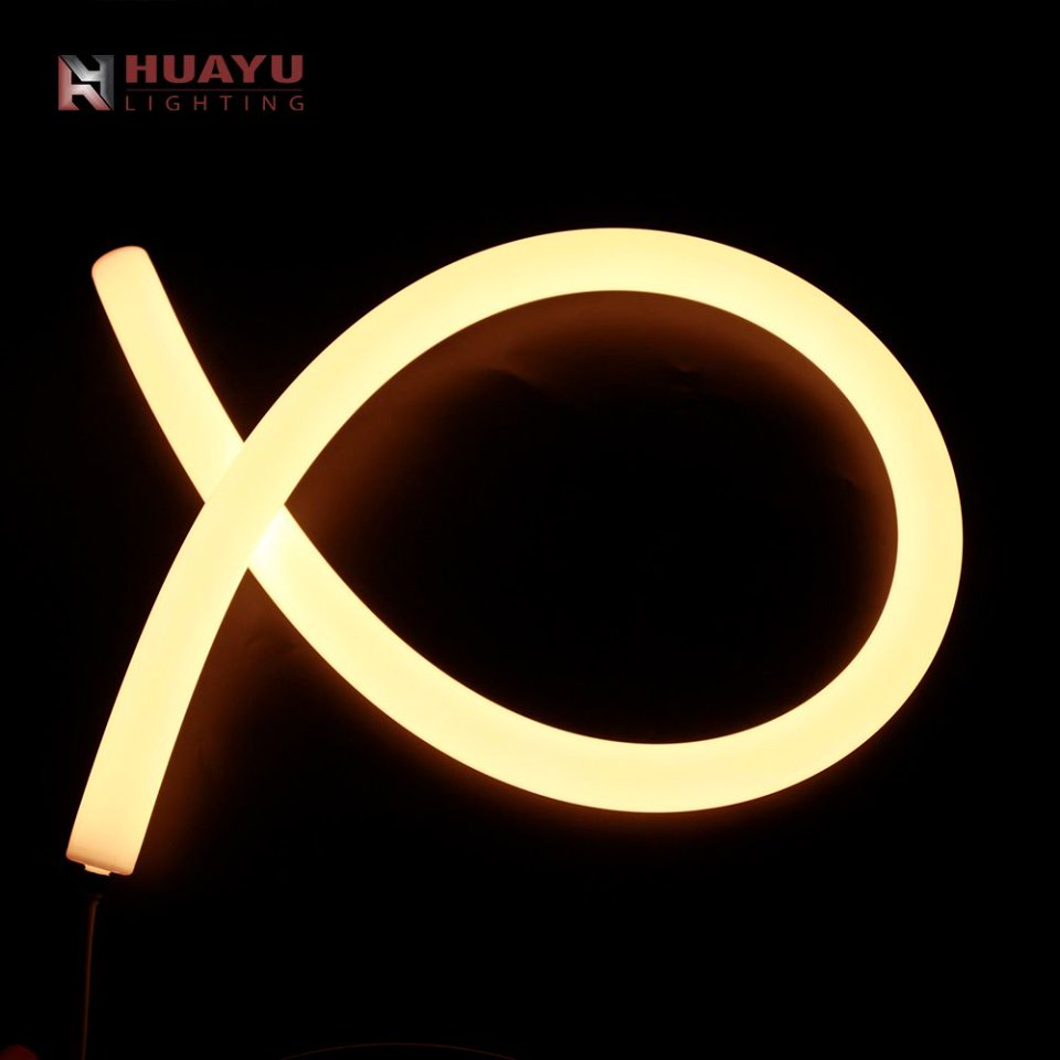 D25 Neon Flexible LED Channel Lighting - 3000K Warm White, Dual Voltage DC12V/24V, 5-Year Warranty IP67 Outdoor Light