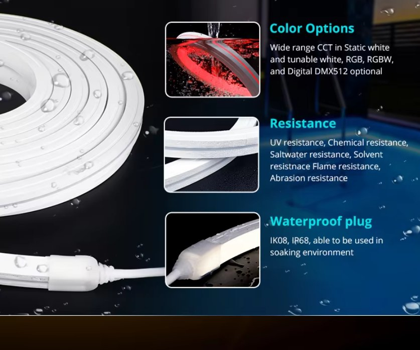 RGB IP68 Waterproof Silicone LED Neon Light