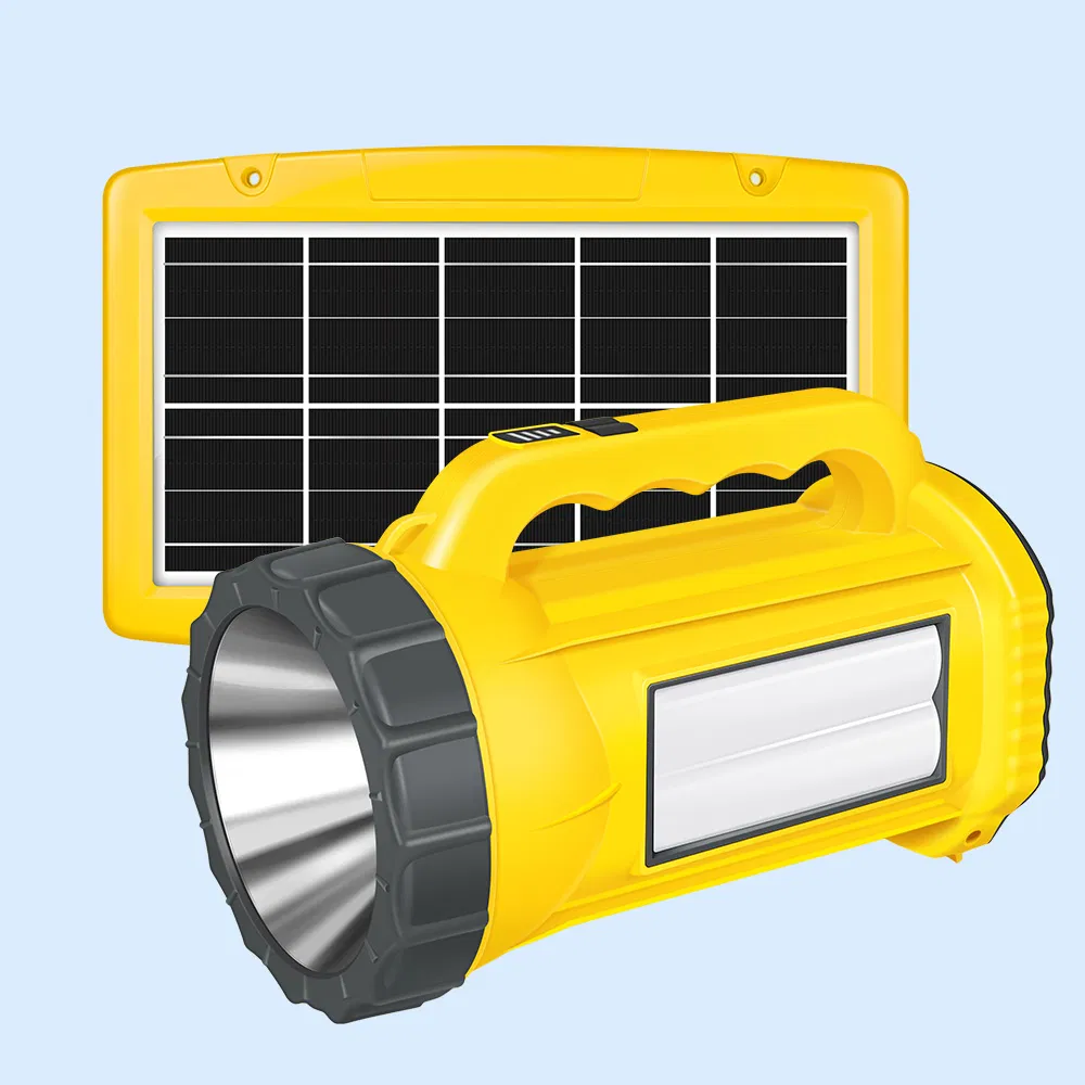 Handy LED Solar Torch Ultra Bright Solar Flashlight with Foucs Light and Reading Light