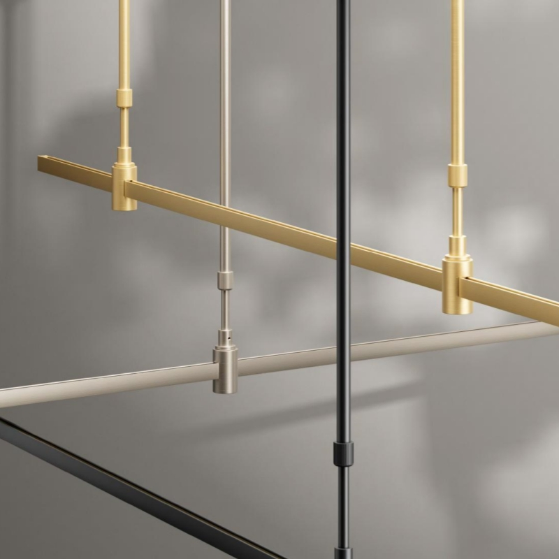 Aluminum Light Track Rail Black Smart Pendent Light LED Magnetic Track Light Fixture