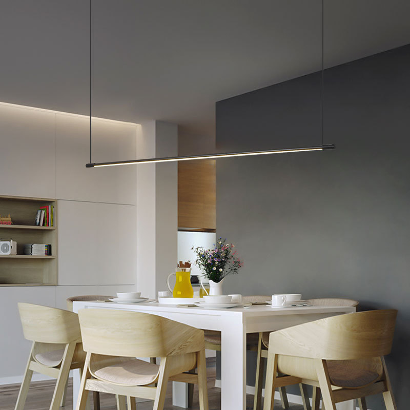 Modern Minimalist Tube Aluminum LED Linear Pendant Light for Restaurant Living Dining Room (ZY-XT002)