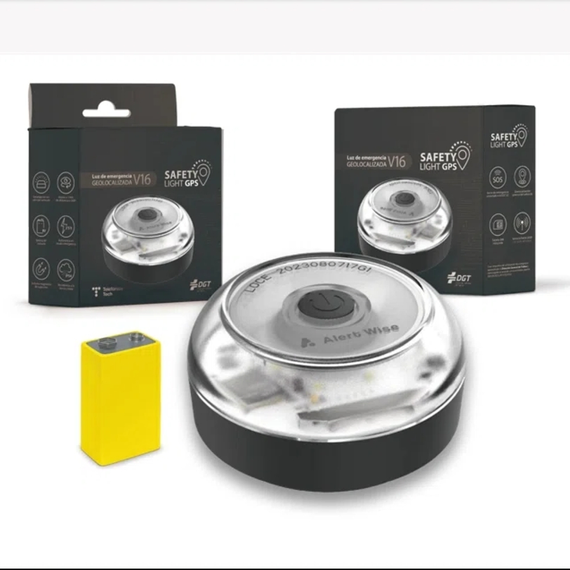 Spanish GPS V16 Dgt Compliant Portable Emergency LED Warning Signal Beacon Light