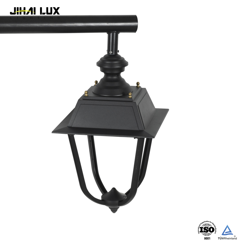 European LED Post Top Street Lamp Road Waterproof IP66 Garden Lamp Post Outdoor Curved Arm Light Eclairage Public LED Exterieur