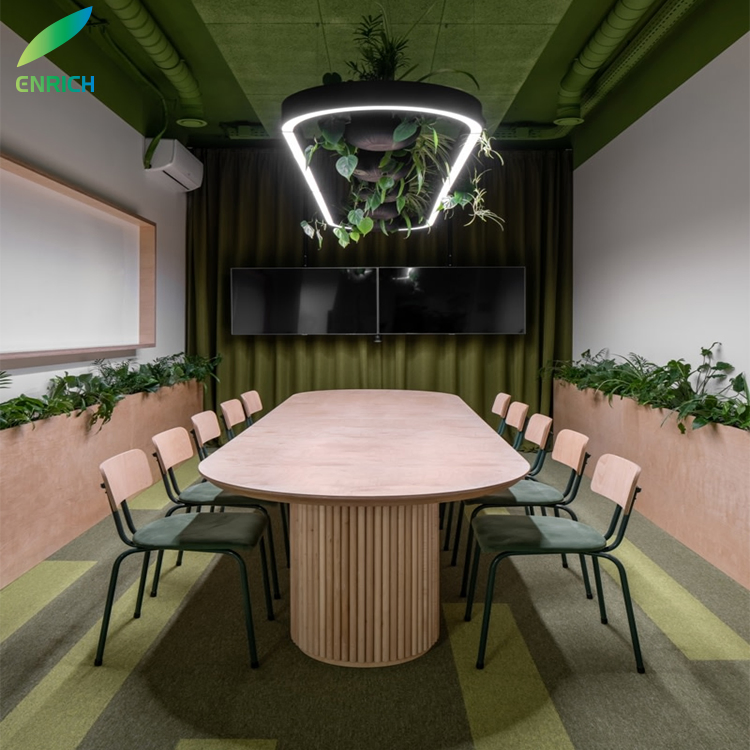 Customized Size Aluminum LED Pendant Ring Light Creative Oval Shape LED Ceiling Light for Office