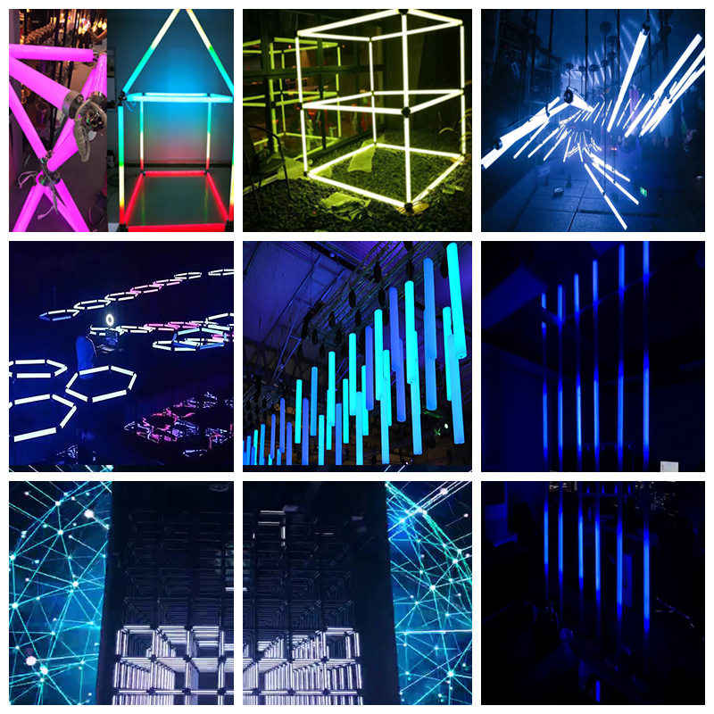 Wholesale DMX RGB Magic Color Stage Lighting 360 Degree Geometry 3D LED Pixel Tube Light