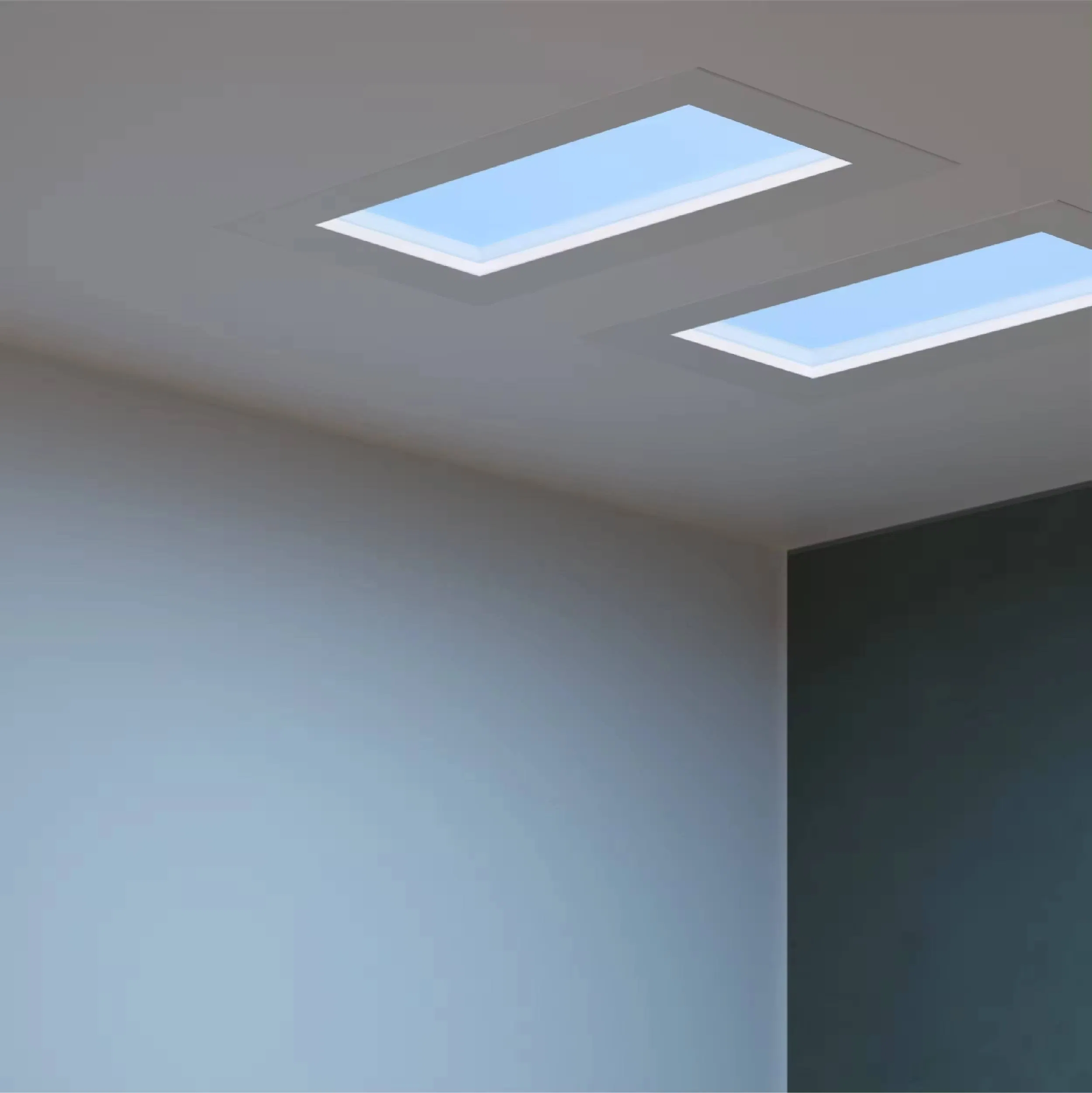 Artificial Virtual Skylight Sunlight Roof Blue LED Sky Skylight Ceiling Panel Light