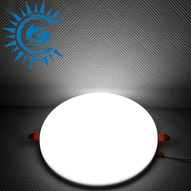 Round White Different Sizes 10W18W 24W 36W LED Ceiling Adjustable Rimless Panel Lighting Lamp Frameless Recessed Plastic LED 3D Panel Light for Home, Office